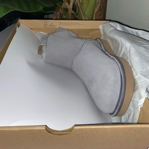 UGG MINI BLING SWAROVSKI CRYSTAL SUEDE BOOTS GRAY